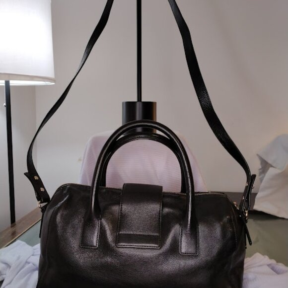 Kate Spade Large Black Handbag/Satchel with Gold Hardware and Crossbody Strap - Picture 9 of 15